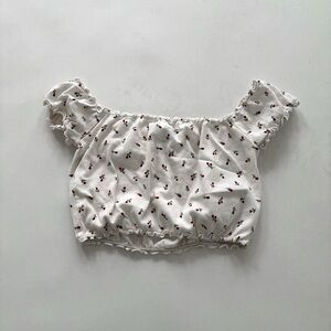 2000s forever 21 ditsy floral crop top